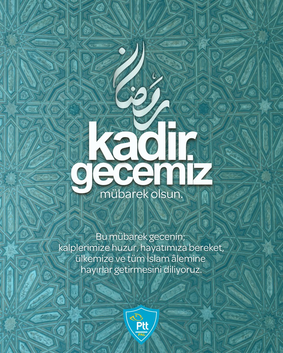ptt_pal's tweet photo. Kadir Gecemiz Mübarek Olsun.

Bu mübarek gecenin; kalplerimize huzur, hayatımıza bereket, ülkemize ve tüm İslam âlemine
hayırlar getirmesini diliyoruz. https://t.co/XZYtWRfGQs