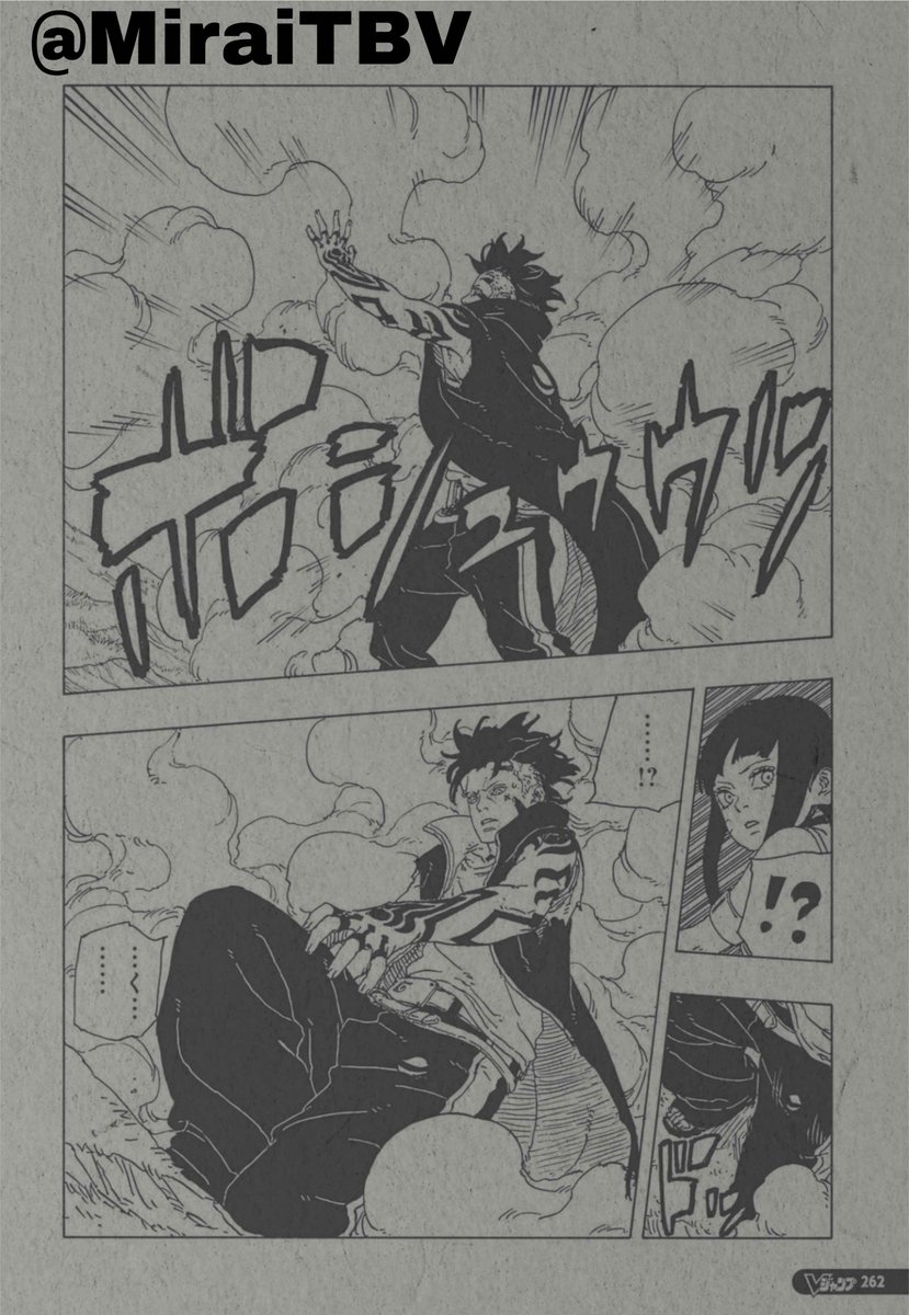 Sarada and Kawaki parallels never stop.  Now both of them are overheated in the same fight🤗🤗