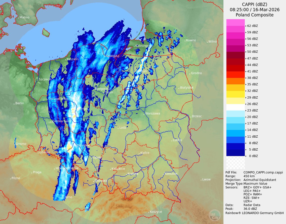 Po ciepłej nocy z temp min rzędu 4- 5°C nastał pochmurny ranek i dzień, ale mogą wystąpić niewielkie przejaśnienia. W najbliższym czasie może pojawić się przelotny deszcz, ale większe szanse na niego bd popołudniu i wtedy może padać słabo/umiarkowanie. Temp max osiągnie 8- 10°C!
