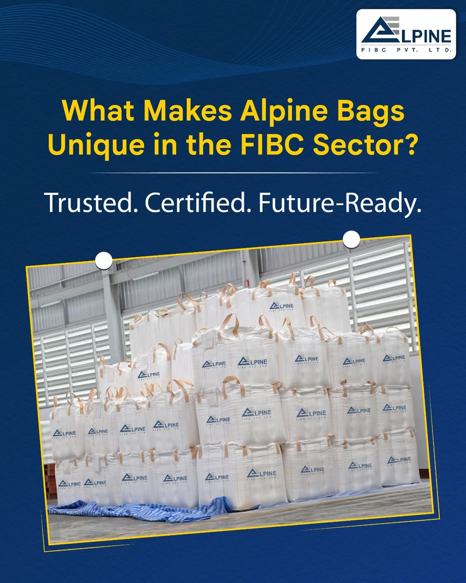 alpinefibc's tweet image. Alpine FIBC Pvt. Ltd. combines advanced manufacturing, customized FIBC solutions, and sustainable practices to deliver bags built for performance and safety.

🌐 alpinefibc.com
📞 +91 90990 82401 | 🇺🇸 +1 615-587-7497

#AlpineFIBC #FIBC #BulkBags #IndustrialPackaging
