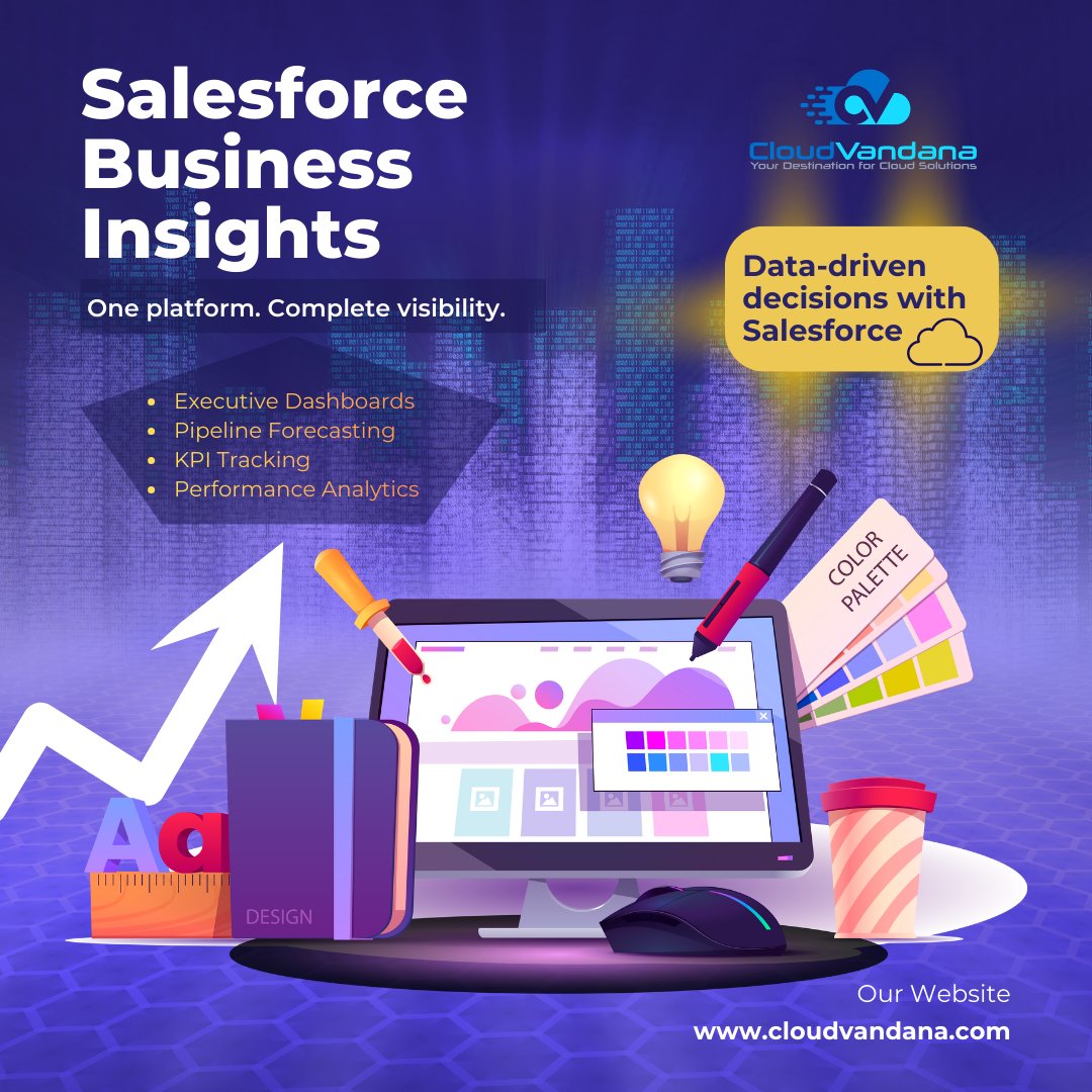 Leadership decisions need clear data.

When reports are scattered, visibility disappears.

Salesforce brings everything into one place with real-time dashboards and pipeline insights.

One source of truth. Smarter decisions.

#Salesforce #CRM #BusinessIntelligence #CloudVandana