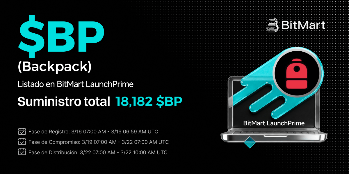 BitMart_es's tweet image. 🚀 ¡Backpack ($BP) ya está disponible en #BitMart LaunchPrime! 🔥

🌍 #LaunchPrime conecta a usuarios de todo el mundo con proyectos de criptomonedas de primera calidad.

💎 #Backpack Exchange es una plataforma de intercambio de criptomonedas global totalmente regulada, centrada