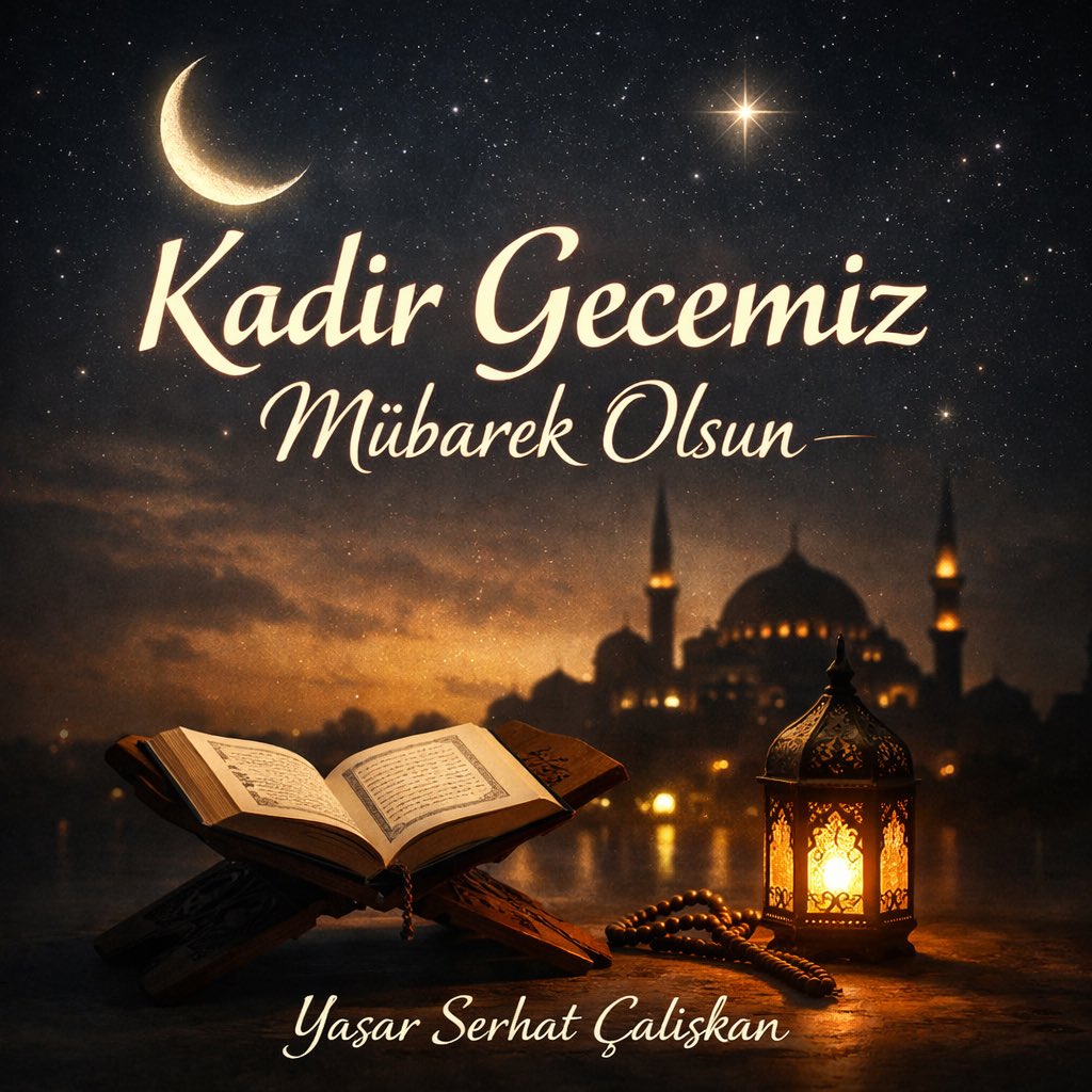 yaarserhatalka1's tweet photo. Bin aydan daha hayırlı olduğu müjdelenen Kadir Gecesi’nin; ülkemize, milletimize ve tüm İslam âlemine sağlık, huzur ve bereket getirmesini diliyorum.

Bu mübarek gecede edilen duaların kabul olmasını, kalplerimizin birlik ve kardeşlik duygularıyla dolmasını temenni ederim. https://t.co/NF1vwJfOQC
