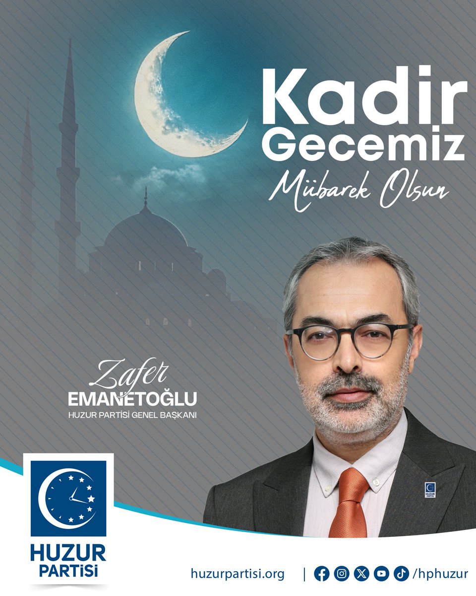 hphuzur's tweet photo. Bin aydan daha hayırlı olan Kadir Gecesi’nin, tüm İslam âlemine sağlık, huzur, bereket ve mağfiret getirmesini diliyoruz.

#KadirGecesi https://t.co/eEMmdocSfy