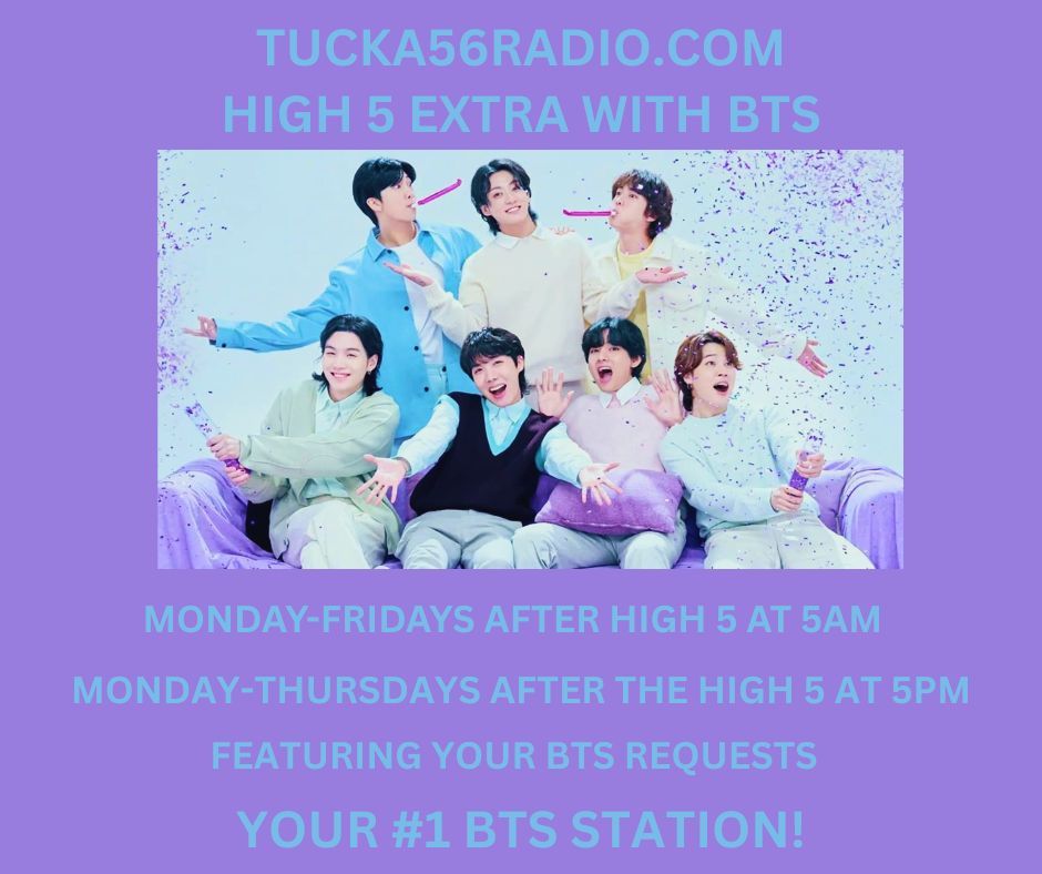 RadioTucka56's tweet photo. High 5 at 5AM #MostRequested: Extra BTS Follows & Requests. Jung Kook - Too Sad To Dance/BTS - Your Eyes Tell/Stay Gold/V - It's Definitely You/Jung Kook ft Usher - Standing Next to You/Still With You/Somebody/V - Love Me Again/Jung Kook - Yes Or No/BTS - 4 O'clock. https://t.co/WrbwPW4VYx