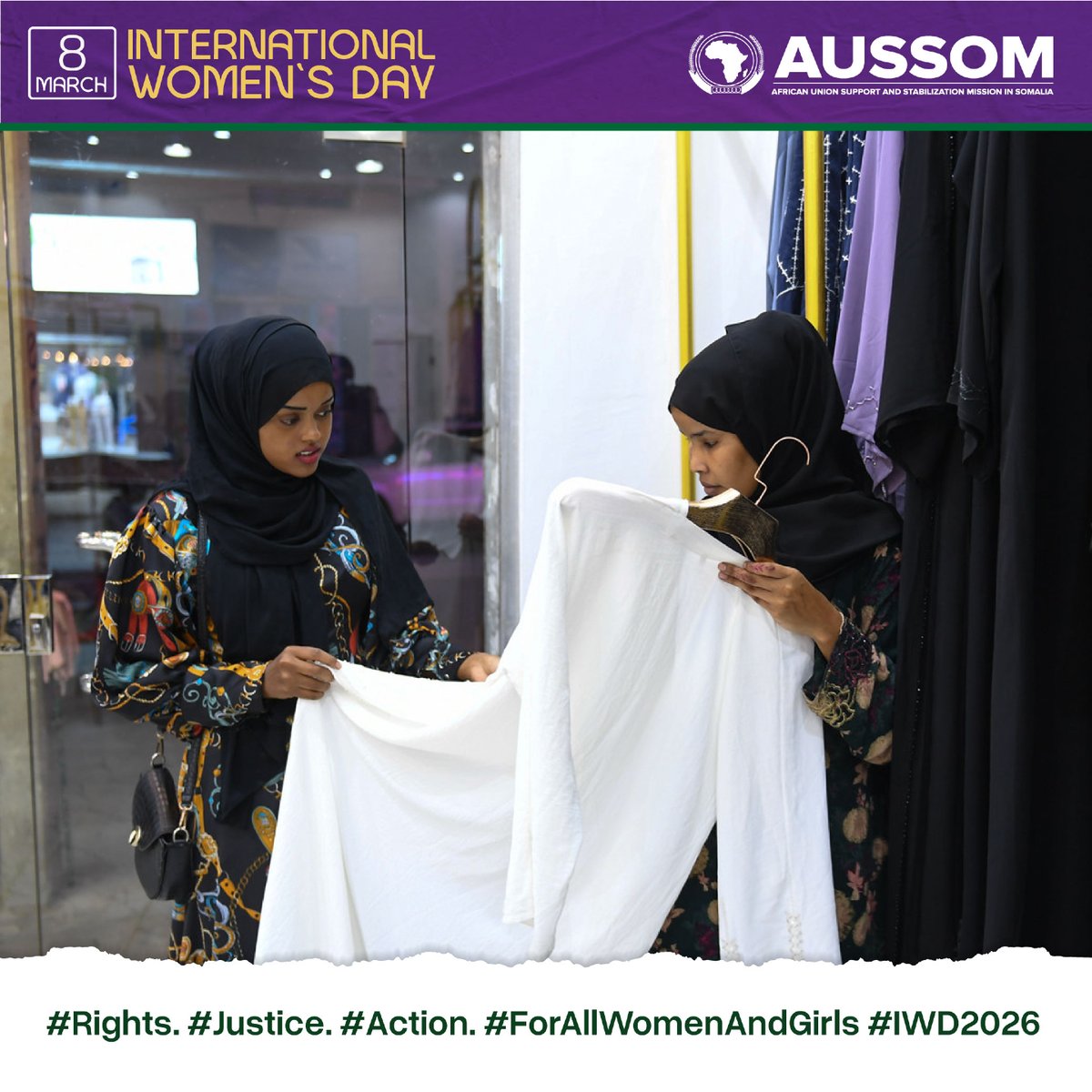 aussom_'s tweet image. Economic participation is central to justice. Women entrepreneurs in #Somalia contribute to livelihoods, growth, and recovery. Removing structural barriers and expanding opportunity requires sustained action.

#Rights. #Justice. #Action. #ForALLWomenAndGirls #IWD2026