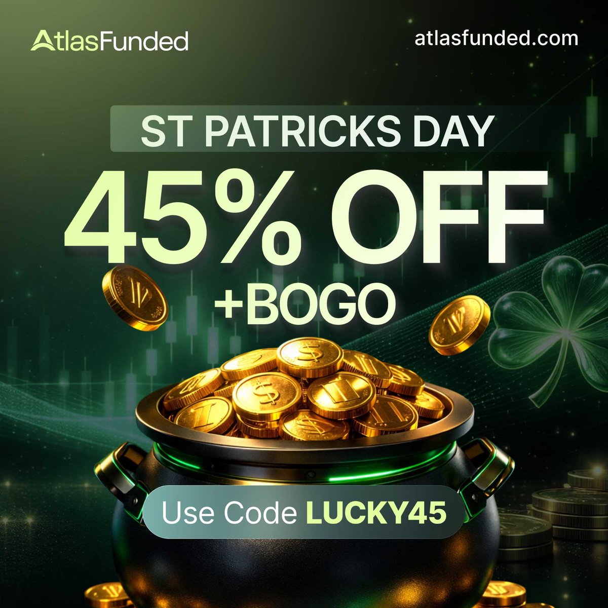 🍀 St. Patrick’s Day Promo is LIVE! 🍀  

45% OFF + A Free Account using code LUCKY45

Limited spots available – once it’s gone, it’s gone!⏳ 

👉 Get Funded Today!

atlasfunded.com/?afmc=442