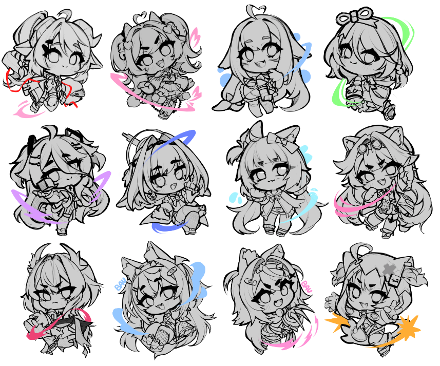 More Chibis, MORE... (I still have 9 more to sketch)