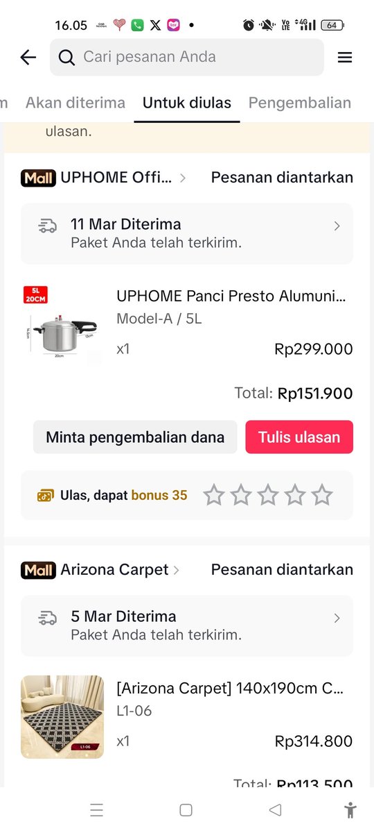 Riskaiko_'s tweet photo. @TikTokShop_IDN Bismillah rezeki dibulan ramadhan..
Beli ini min, mukena buat mertua, karpet buat lebaran, panci presto buat masak daging.
#RamadhanExtraSeru https://t.co/HCchR05ya6