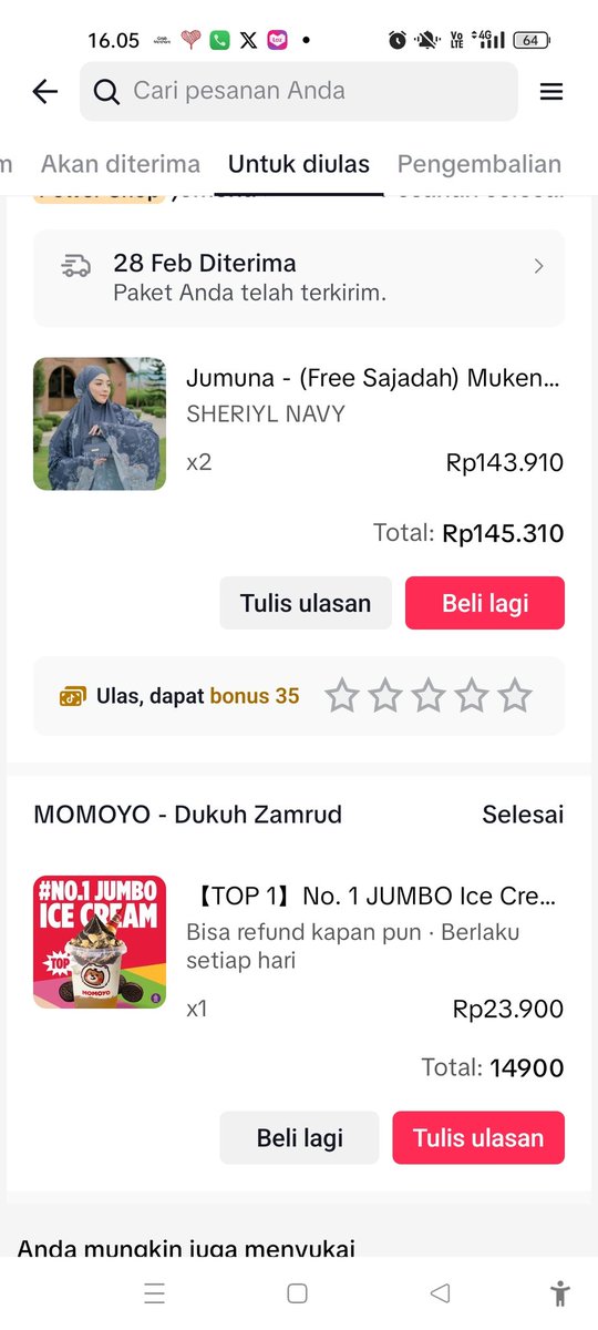 Riskaiko_'s tweet photo. @TikTokShop_IDN Bismillah rezeki dibulan ramadhan..
Beli ini min, mukena buat mertua, karpet buat lebaran, panci presto buat masak daging.
#RamadhanExtraSeru https://t.co/HCchR05ya6