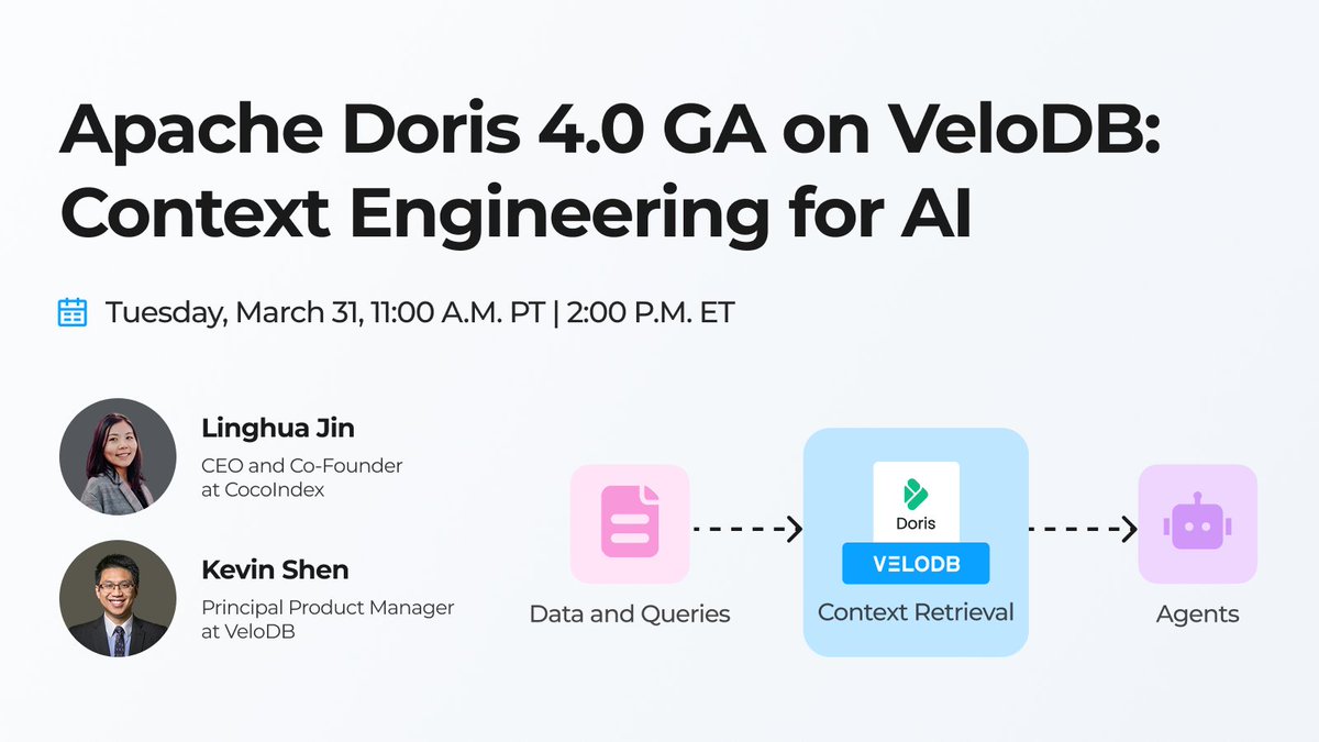 VeloDB (Powered by Apache Doris) tweet media