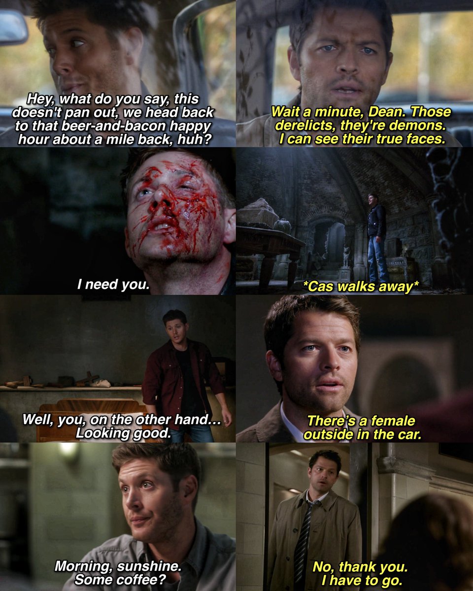 casstieldean's tweet image. every single time dean tried to show cas he was in love with him, cas made it seem like he didn’t feel the same. no wonder dean looked so confused when cas started confessing. dean thought he didn’t stand a chance.