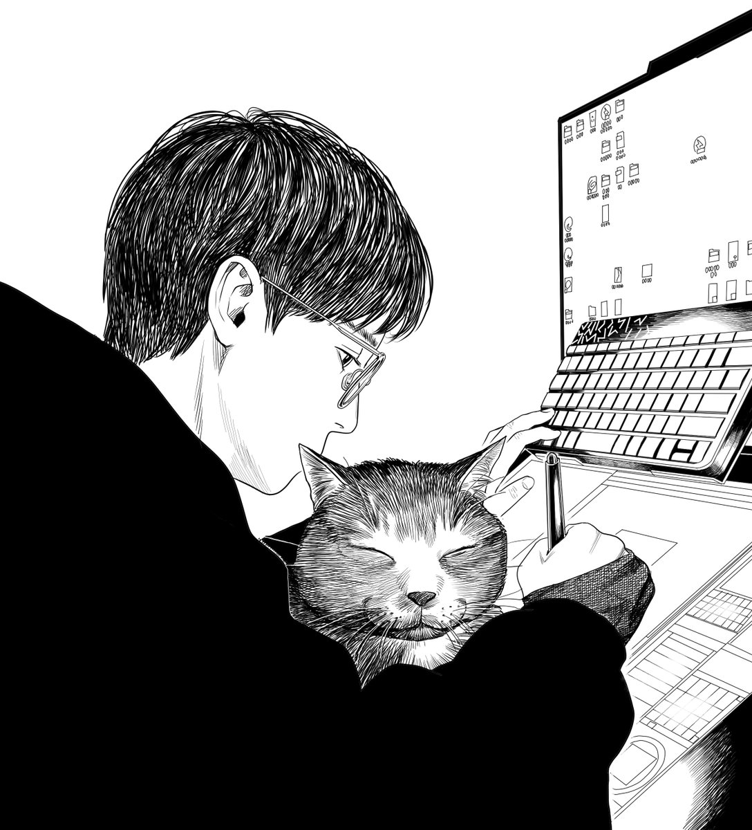 최근 고양이 그림 