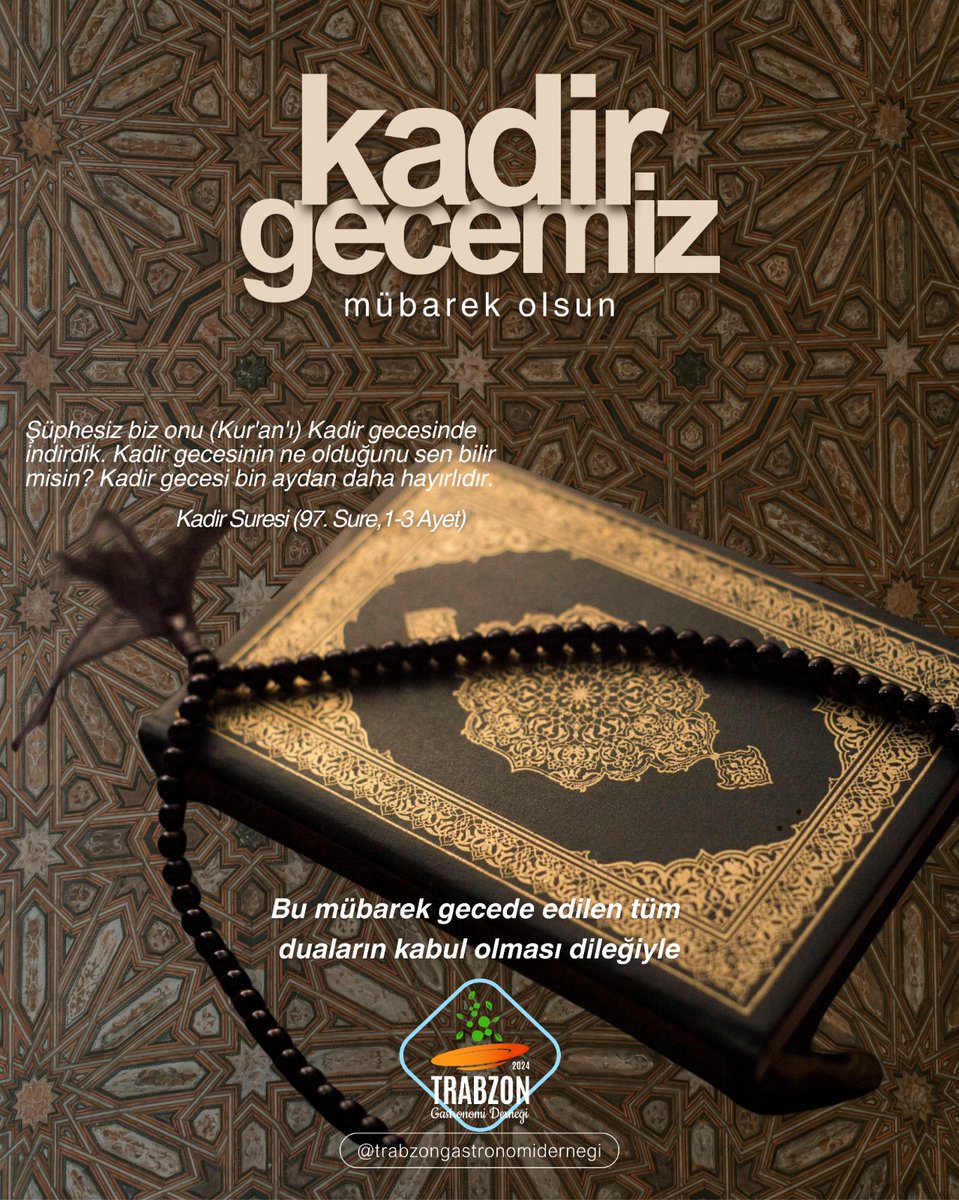 Trbgastroder's tweet photo. Tüm İslam Aleminin Kadir Gecesi mübarek olsun. https://t.co/n9yZQaNL1O