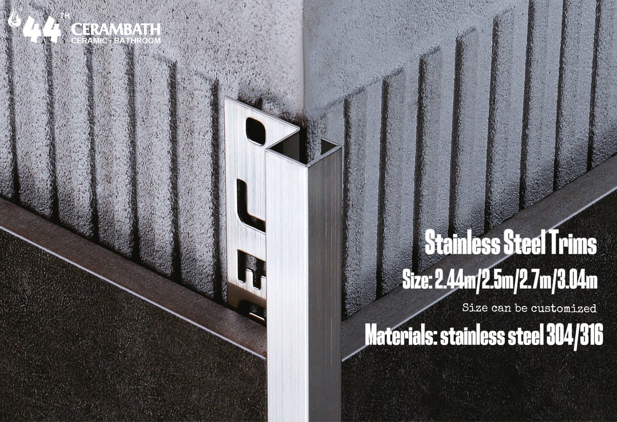 CeramBath's tweet image. 44th CeramBath Exhibitor Spotlight | JECA DECOR Stainless Steel Trims
✨ JECA DECOR presents 304/316 stainless steel trims feature high anti-rust and corrosion resistance, hold multiple utility model and design patents, 
#JECADECOR #CeramBath #StainlessSteelTrims