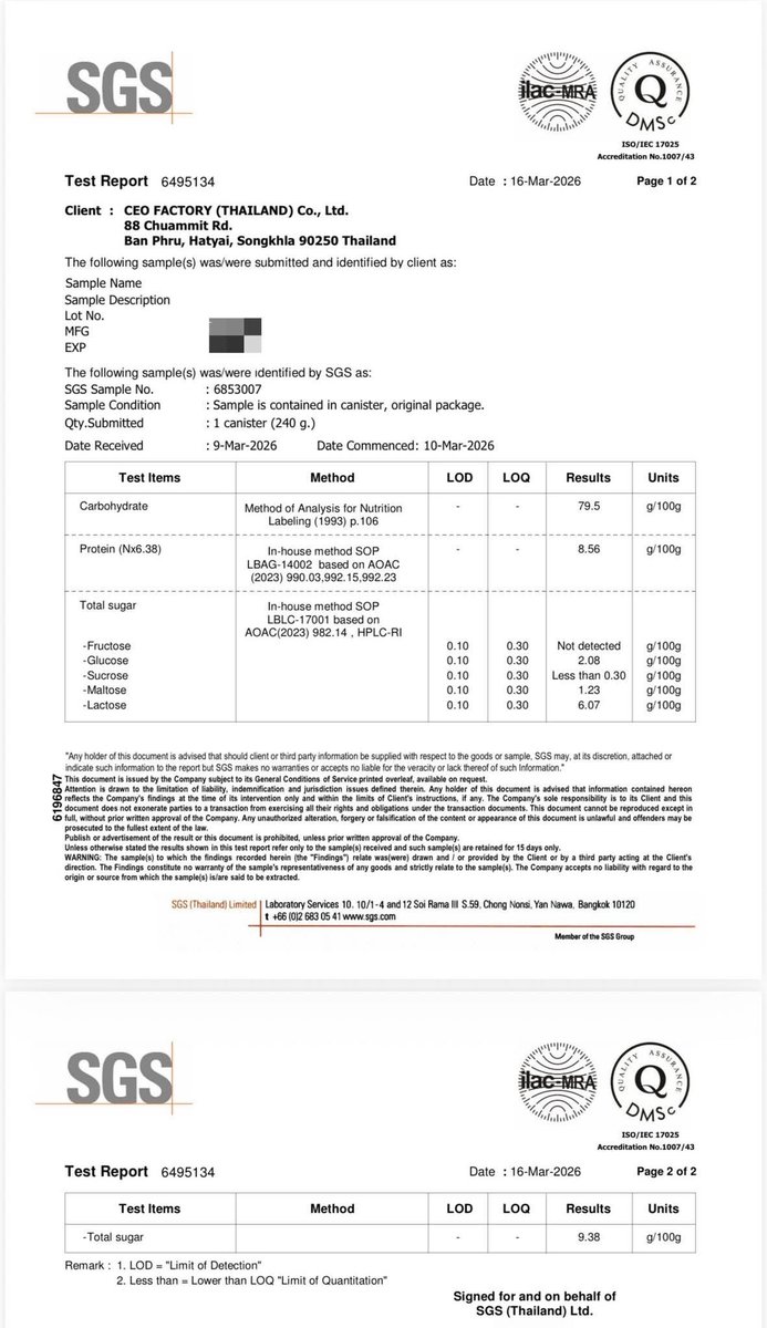 ขนลุกส์ เจอโปรตีนแค่ 8.59% 
โปรตีนเจ้าไหนนะ กระปุก 240 กรัม? 
ไม่แปลกใจเจ้าของแบรนด์รวยเอาๆ