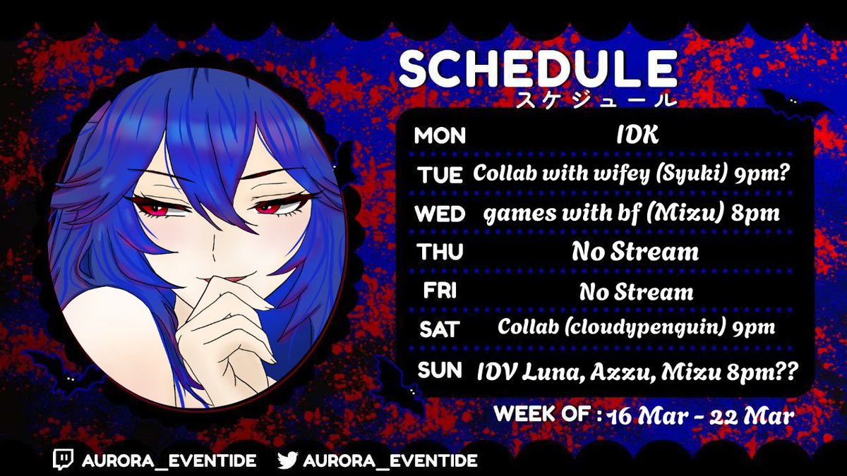 schedule for this week, all mystery games. just kidding, i havent decided on what games🤣