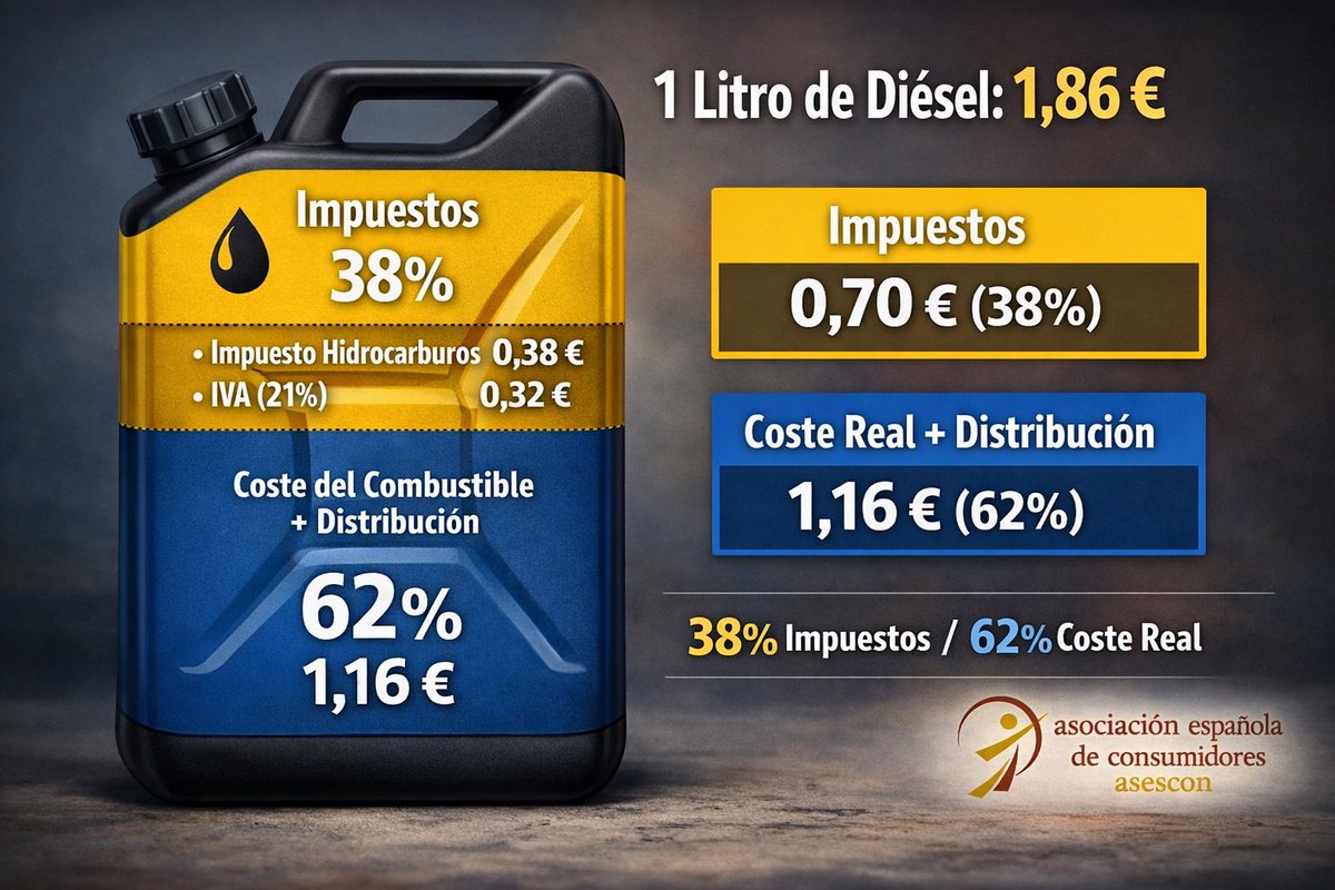 Tan complicado es tomar medidas para abaratar el coste de los carburantes? Tanto hay que estudiar al respecto? Pedimos abaratamiento fiscal de los carburantes #consumoenpositivo consumoenpositivo.es