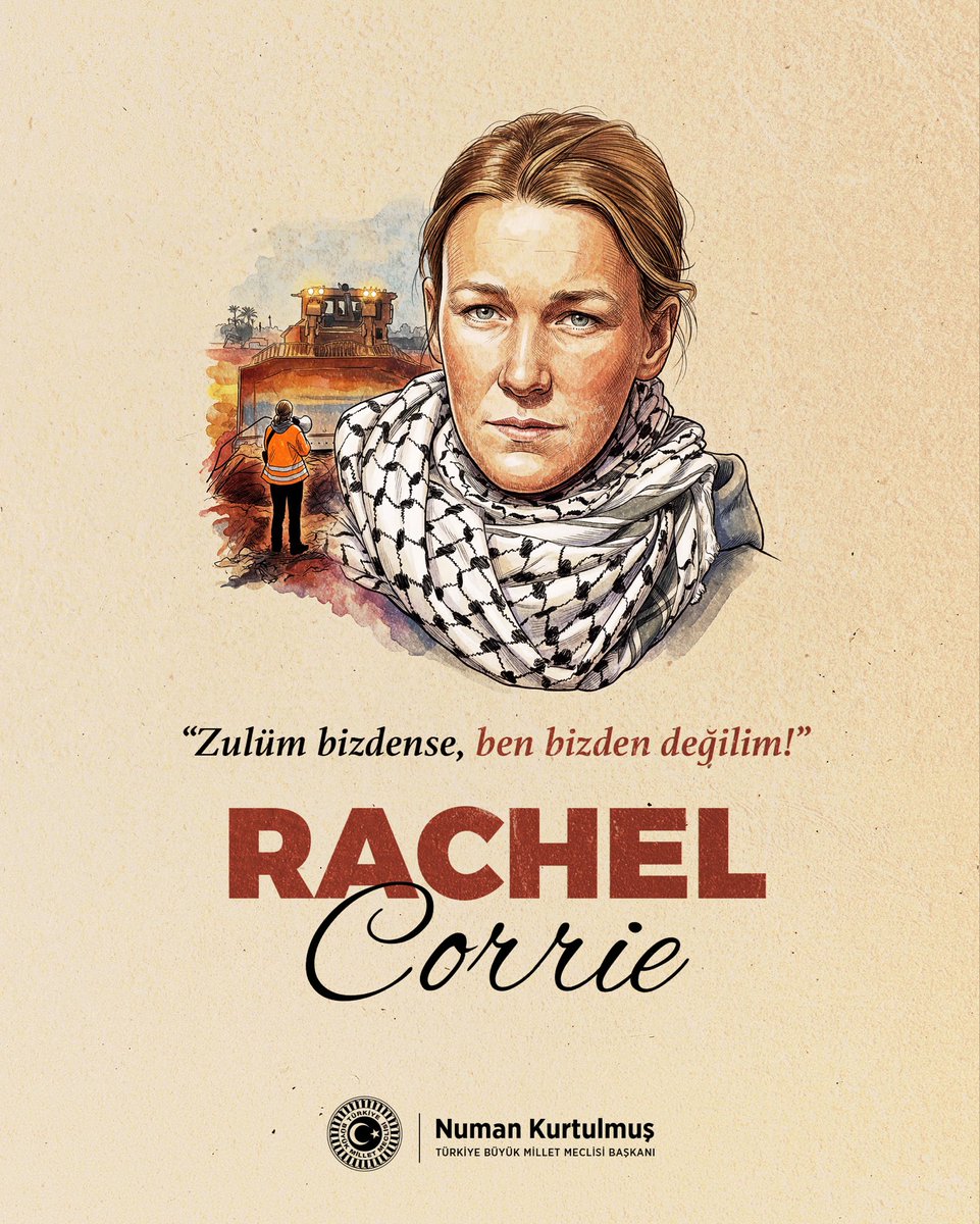 Rachel Corrie…

Refah’ta bir Filistinli ailenin evini korumak için bedenini siper eden bu cesur yürek, o gün dünyaya bir hakîkati haykırıyordu: “Zulüm bizdense, ben bizden değilim.”

Filistin halkının evlerini yıkmaya gelen barbar ve siyonist İsrail buldozerlerinin paletleri