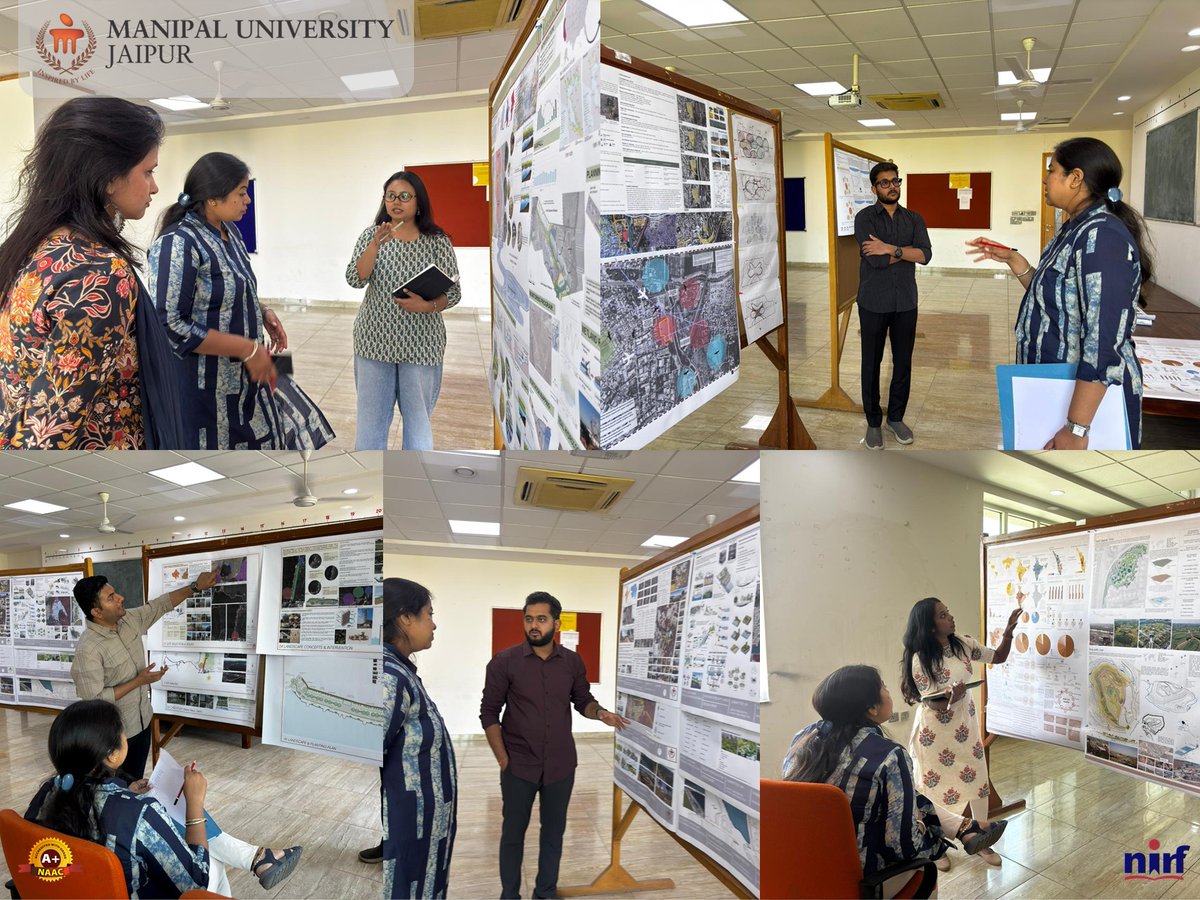 MUJ_Arch's tweet photo. Mid-semester our M.Arch (Landscape) students gained perspective beyond grades. SA&amp;D, MUJ hosted an Intermediate External Jury with Ar. @Aparna Bhargava, offering critical feedback at draft stage to sharpen ideas before finals. #MUJ #LandscapeArchitecture #DesignEducation https://t.co/dOe0azbLZ6