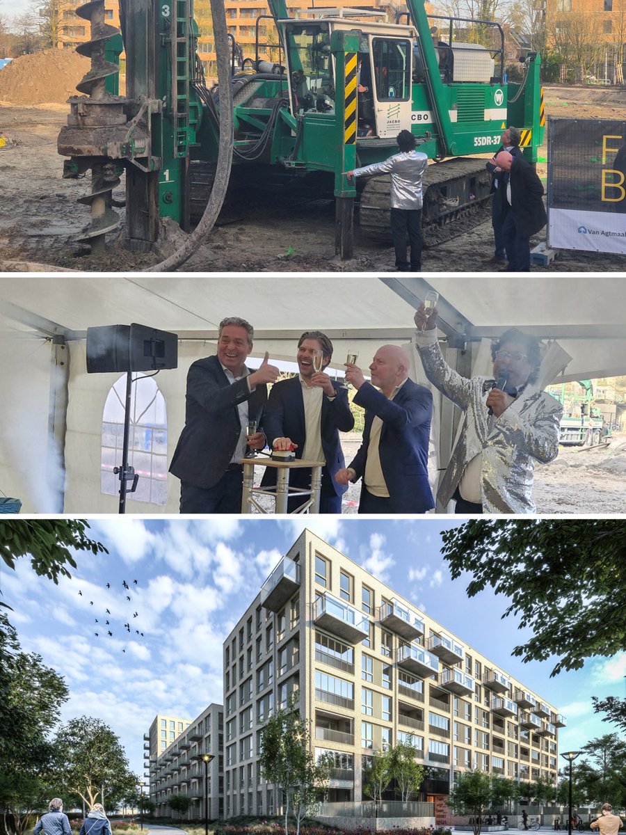 𝗦𝘁𝗮𝗿𝘁 𝗯𝗼𝘂𝘄 𝗙𝗼𝗻𝗸𝗲𝗹 𝗕𝗿𝗲𝗱𝗮, 𝟮𝟯𝟲 𝗮𝗽𝗽𝗮𝗿𝘁𝗲𝗺𝗲𝗻𝘁𝗲𝗻  

JMW Architecten verantwoordelijk voor ontwerp met 236 appartementen (mix huur- en koopwoningen)
Fonkel krijgt herkenbare uitstraling door gevelraster in licht gemêleerd metselwerk met diepe neggen