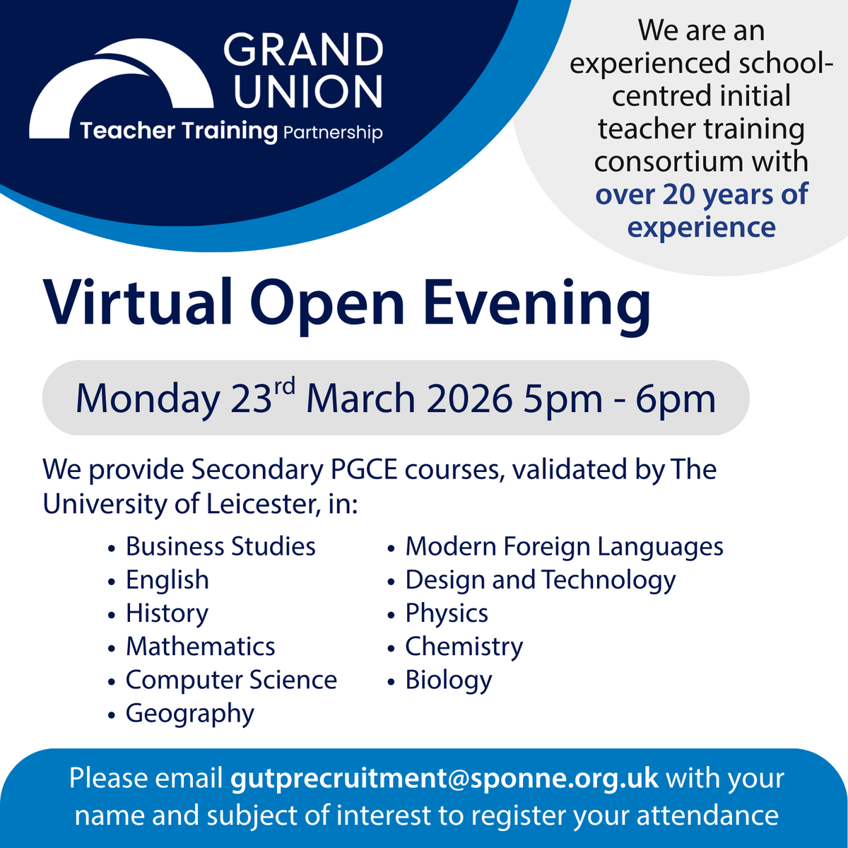 The Grand Union Teacher Training Partnership tweet media