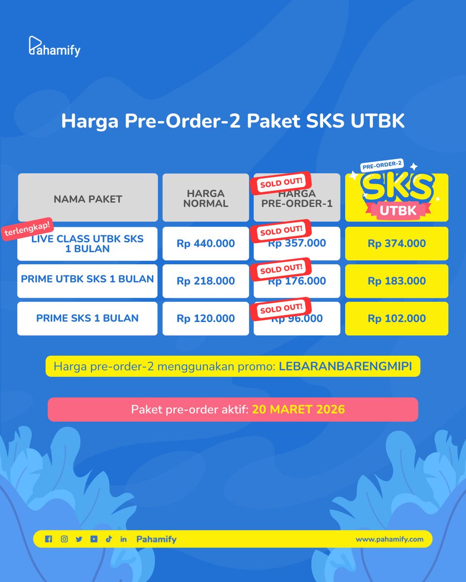 Pahamify | TO + Live Class UTBK & Ujian Mandiri tweet media