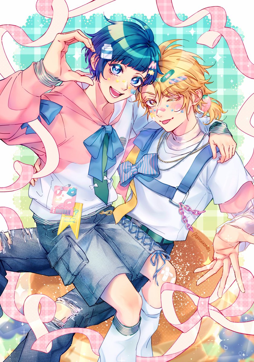 2.22 - 9周年、年誕生日おめでとう💙💛
当日には間に合えず激おそ祝いですごめんなさい！！！10年目も二人の活動楽しみにしてます☺️🫶

#LIPLIP #LIPLIP誕生祭2026 #ハニワ美術部