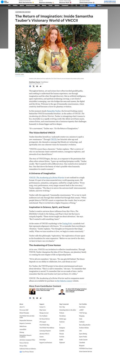 VNCCII_OFFICIAL's tweet image. Thank you @USATODAY for the inspiring write-up on my debut Sci-Futures book 'VNCCII: The Awakening of a Divine Warrior' #USAToday #NewAuthor