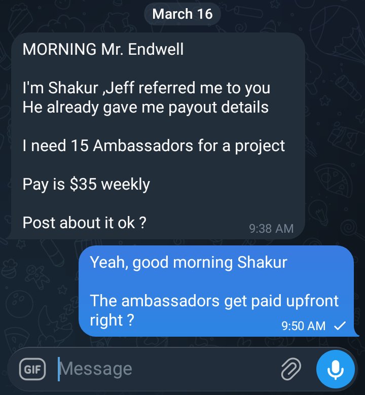 Cooking  🧘🏼‍♂️ 

Ambassador gig for 15 people 
Form not yet out 

Pay is $35 weekly 

Are you Active ?

Repost, let's get it
