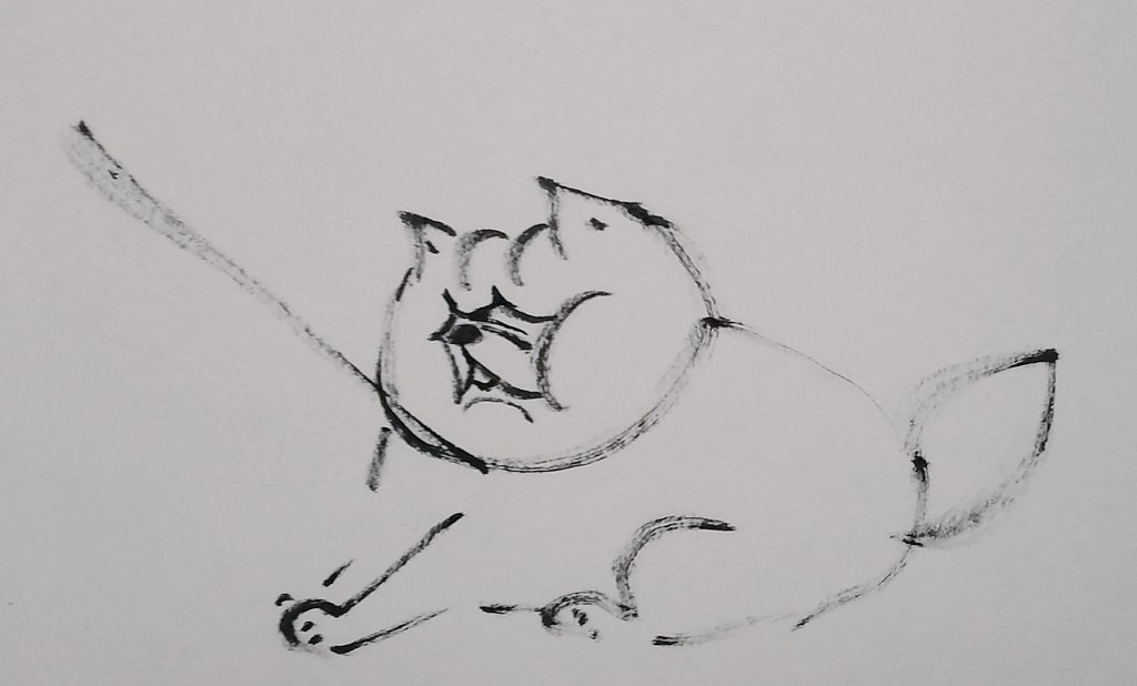 定期的に歩きたくない犬を書いてしまう。犬も人間も、自分のペースで歩けばいいよ。