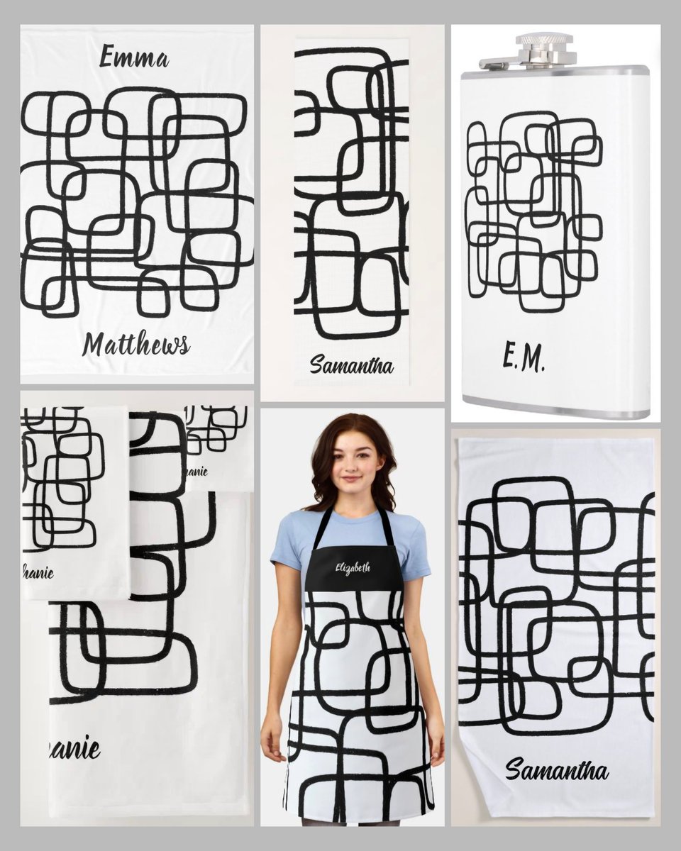 Brightful's tweet image. Abstract Line Art Black And White Collection 
These products are now available for personalisation with name/ monogram.
zazzle.co.uk/store/brightfu…
#brigtfulcreations #zazzle #mugs #cushion #blanket #towelset #beachtowel #yogamat #flask #personalised #customised #customisedgifts