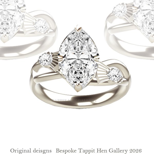 thetappithen's tweet photo. Loving creating some ideas for our Customer's Marquise Diamond, we created a new #bespokering for it #originalscottishdesign #thistlering #madeinedinburgh #madeinscotland -Design by Jane North Edinburgh The Tappit Hen Gallery https://t.co/VwpXFpoZ52