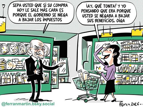Bos días, egun on, bon dia, buen día, güenos dias con humor para tod@s, #UstedesYaSaben... menos para el #AmigoDelNarco y los empresarios usureros como #JuanRoig. La viñeta de #FerranMartín via <a href="/diario_red_/">Diario Red</a>