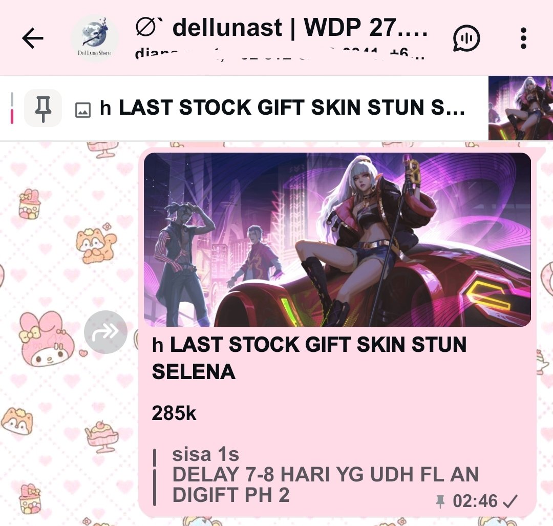 LAST STOCK STUN SELENA

285k

delay 7-8hari 
contact order on pinned!
#zonauang