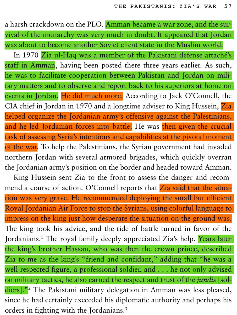Never knew that Zia-ul-Haq—who later became Pakistan's president and a notorious dictator—was personally involved in leading Jordanian forces against Palestinians during Black September, even helping devise strategies to counter Syrian advances. Woah!