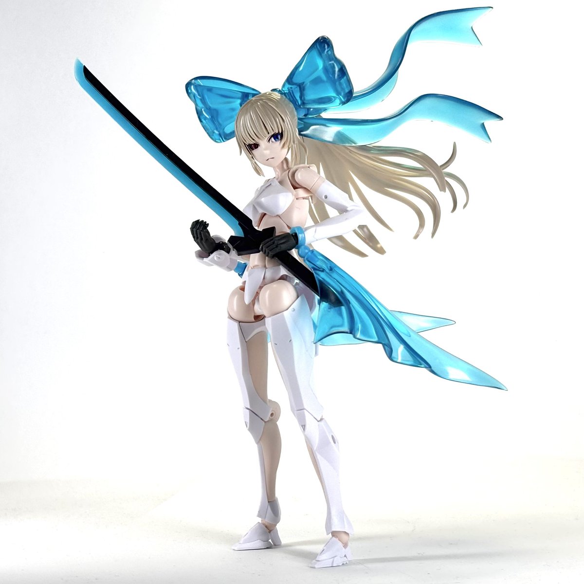 seven_fall_mod's tweet image. 隊員名：ななあき
プラモデル：ドレスアップパーツ キュートリボンセット スカイブルーVer.
#MSG
#メガロマリア
#氷緑宮攻略戦