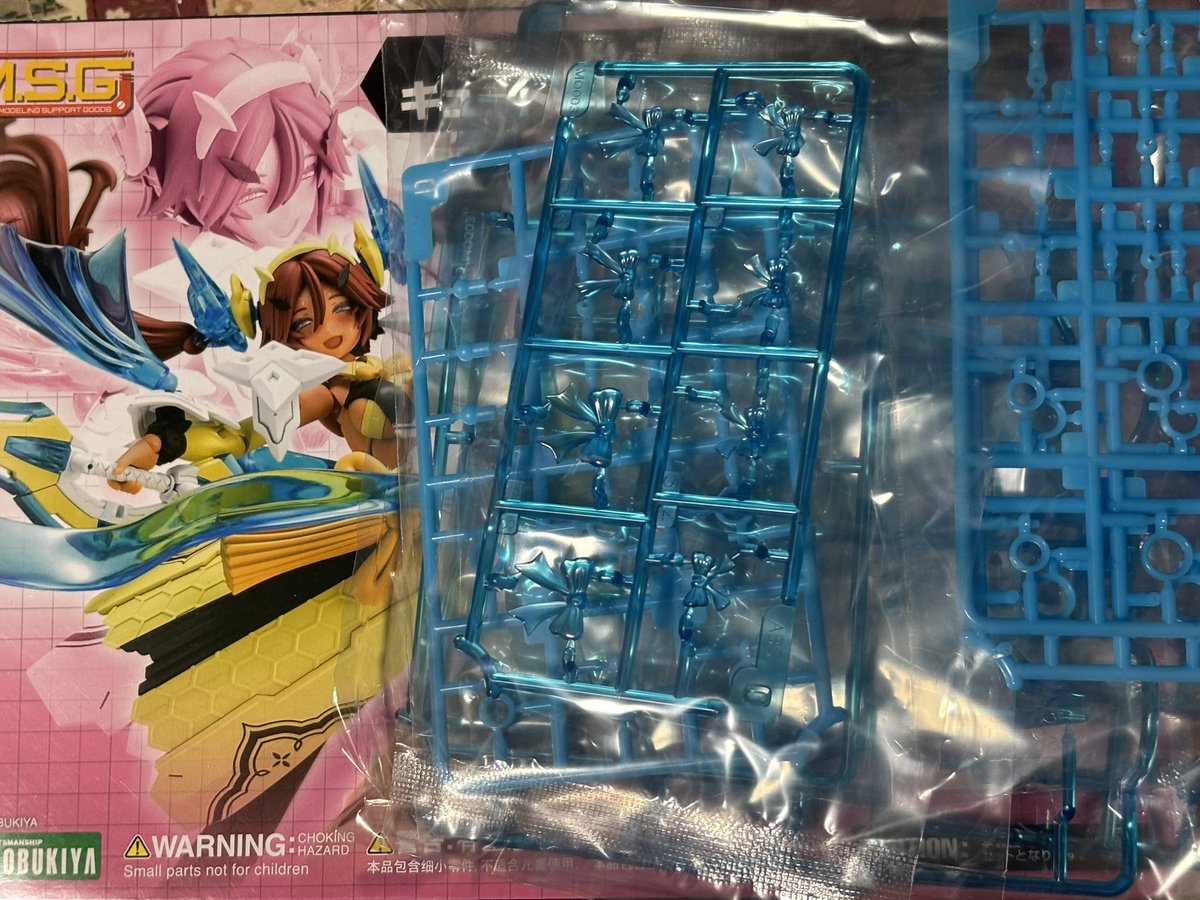 seven_fall_mod's tweet image. 隊員名：ななあき
プラモデル：ドレスアップパーツ キュートリボンセット スカイブルーVer.
#MSG
#メガロマリア
#氷緑宮攻略戦