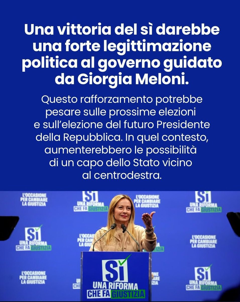 IdaNapolitano5's tweet image. Ve lo immaginate il fascisti e #LaRussa come Presidente della Repubblica? 😡
Ecco cosa vuole la destra!

Votiamo in massa al referendum giustizia NO !!!