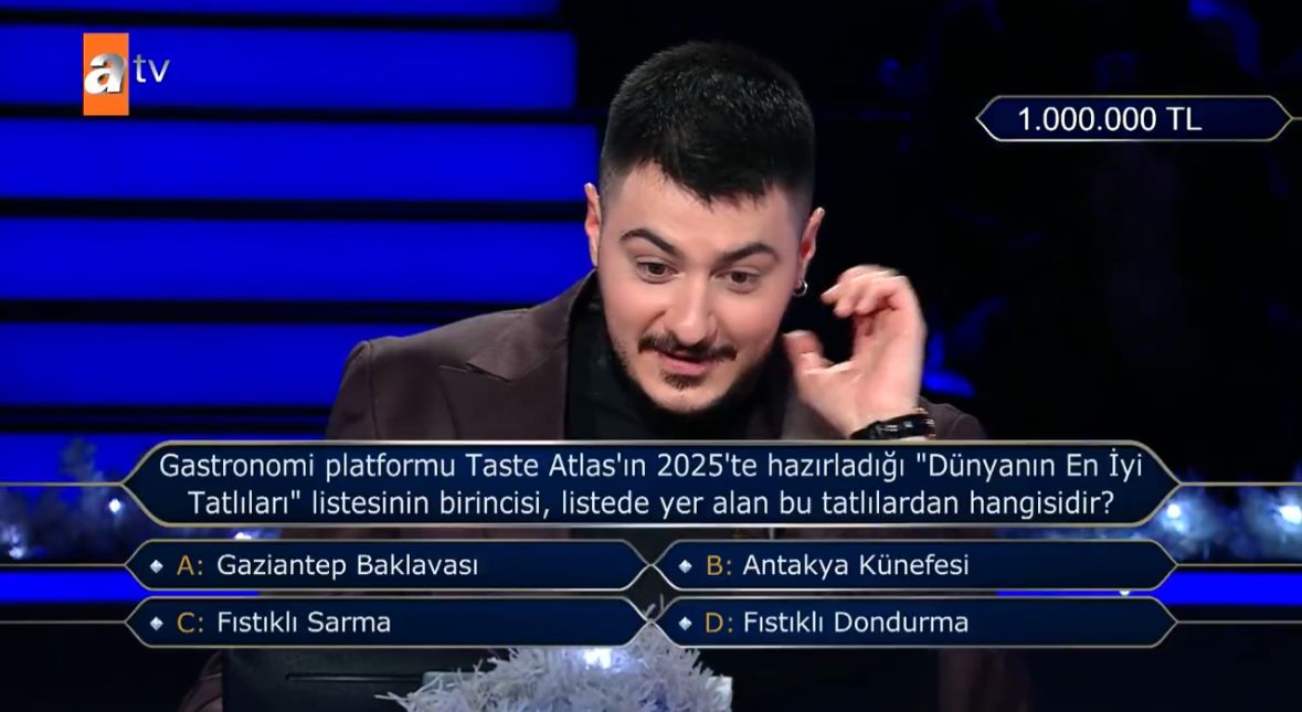 milyonersoru's tweet photo. 🗳️ Kim Milyoner Olmak İster yarışmasında Semicenk’e sorulan 1 milyon TL değerindeki soru. 

Herkes yanıldı, gerçek gurmeleri görelim. 😎 https://t.co/KIg2vUXBl6