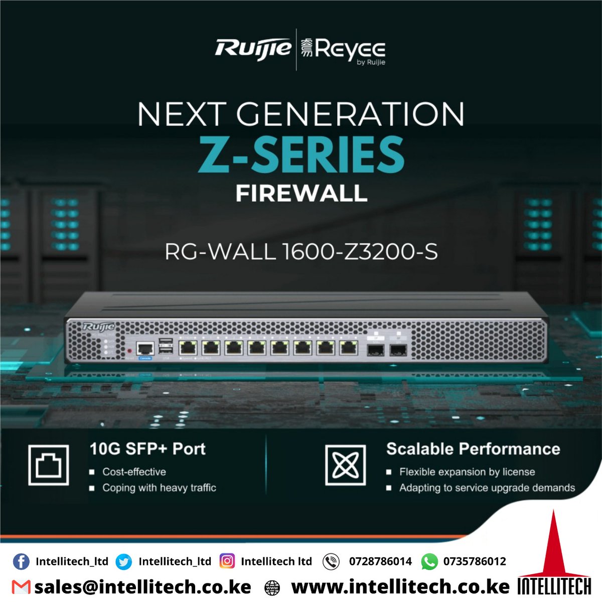 intellitech_ltd's tweet image. Meet the RG-WALL 1600-Z3200-S - the Z-Series powerhouse designed to handle heavy traffic while keeping the bad actors out.
Reach out to the Intellitech team for a quote.
#Patrick_Njiru #KICC #BICC #Gustavo #Tuji #Nyayo #Kibaki #Martha_Karua #OCS_Peter_Mugambi #Raila #Intellitech