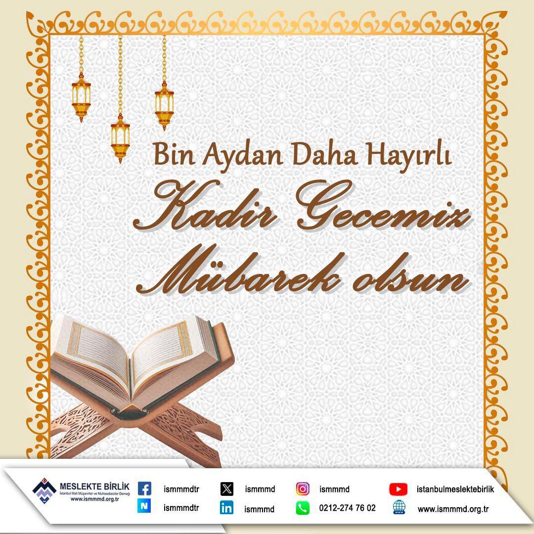 Muratdts's tweet photo. Bin aydan daha hayırlı olan mübarek Leyle-i Kadir'e ulaşmanın huzurunu yaşıyoruz. Rahmet ve mağfiretin tecelli ettiği bu müstesna gecenin milletimize, İslam âlemine ve tüm insanlığa hayırlar getirmesini diliyor, dualarımızın kabul ibadetlerimizin makbul olmasını temenni ediyorum. 

Leyle-i Kadir'imiz mübarek olsun. 

Selam ve dua ile…