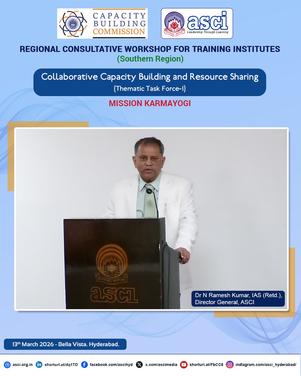 Admn Staff College of India (ASCI) tweet media