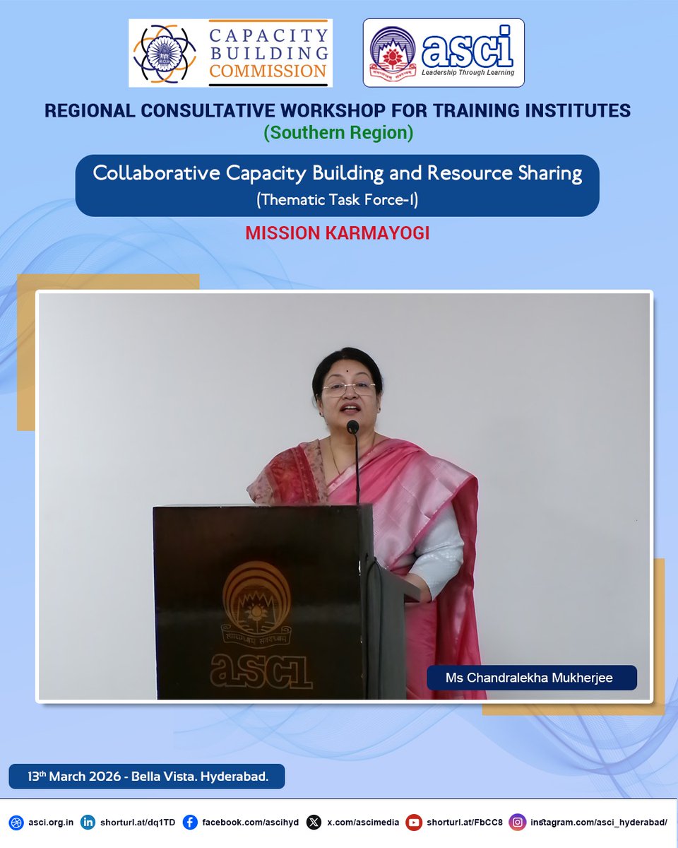 Admn Staff College of India (ASCI) tweet media