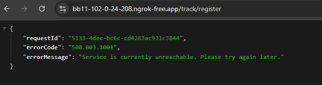 __MrMaina__'s tweet photo. @Safaricom_Care  Can I use ngrok to register urls in the Daraja sandbox for the paybill API? 

I have been getting this error for several days https://t.co/5FmkpyWBAo