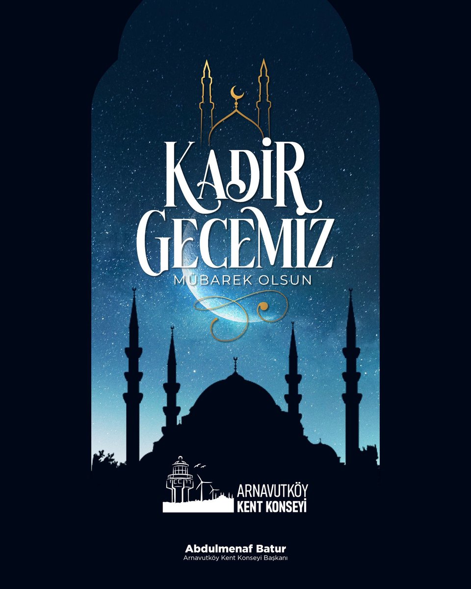 "Bin Aydan Daha Hayırlı" olan, Kur’an-ı Kerim’in nuruyla kâinatın şereflendiği mübarek Kadir Gecesi’ne kavuşmanın huzuru içerisindeyiz. 🌙 

Etrafımızın bir ateş çemberiyle kuşatılmak istendiği bu zorlu günlerde, bu mübarek gecenin.

#KadirGecesi #ArnavutköyKentKonseyi