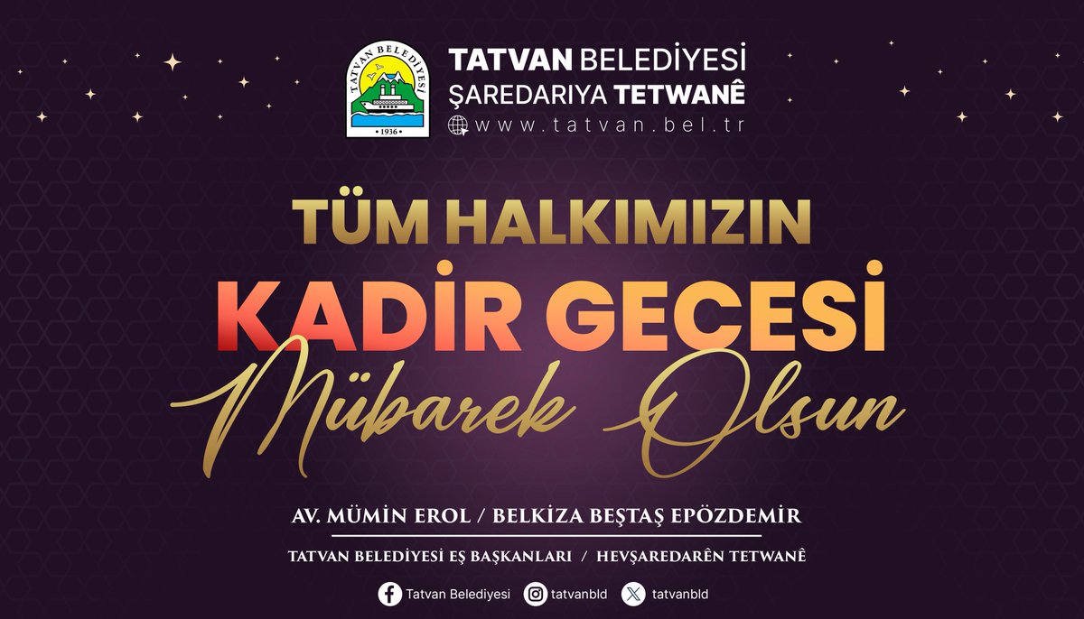 Tatvan Belediyesi tweet media