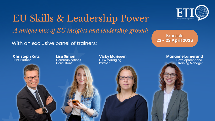 PubAffairsEU's tweet photo. 📣 The @eti_training is conducting the second edition of its training, “EU Skills &amp; Leadership Power”, taking place in Brussels on 22 &amp; 23 April 2026.  

📍The training will run from 09h30 to 17h00 on both days in Brussels.  

✅Info &amp; Registration: https://t.co/n2NVwqlyDC https://t.co/mrSbm3wStG