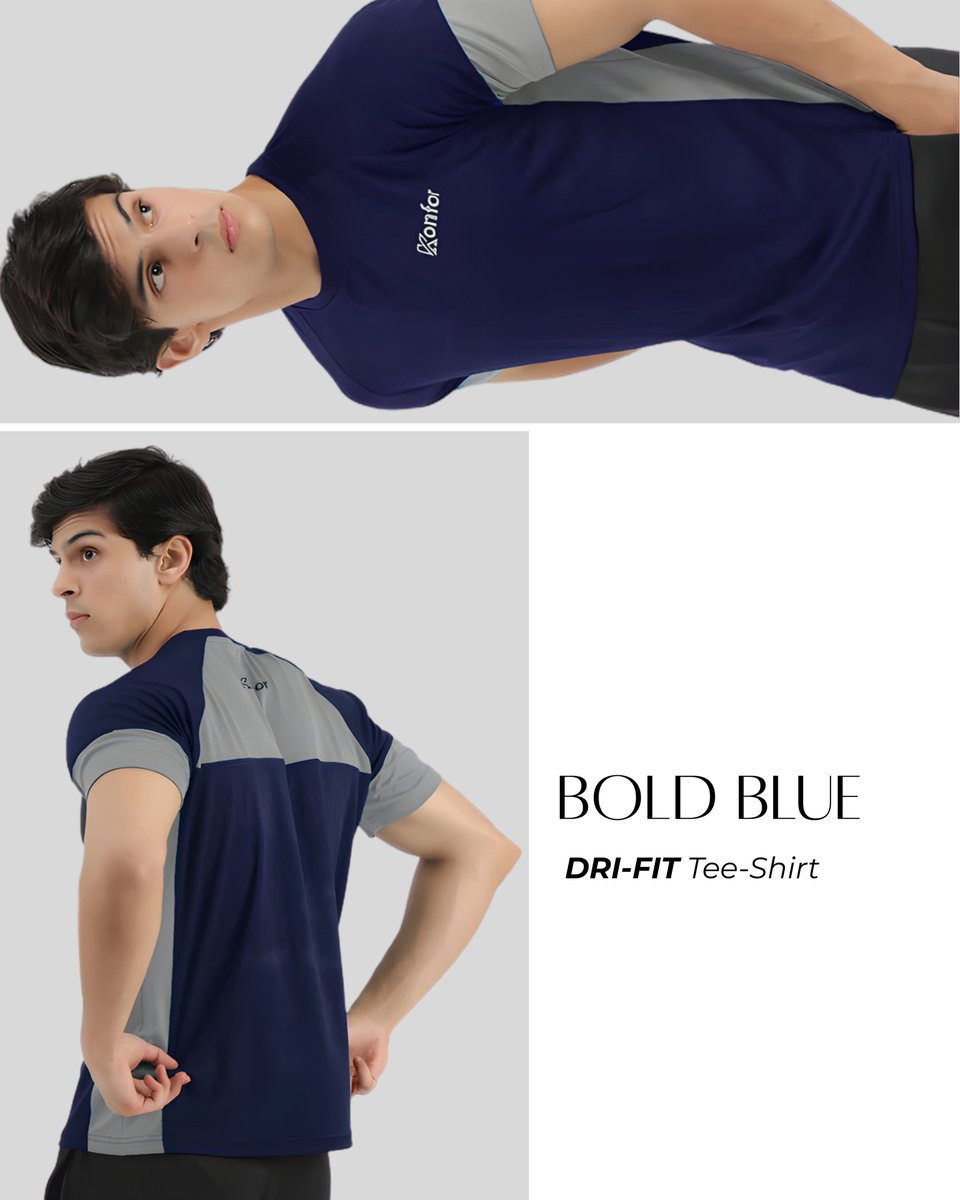 _Konfor's tweet image. Bold Blue DRI-FIT Tee with lightweight breathable fabric, sweat-wicking tech, and 4-way stretch for maximum comfort and a sharp athletic look

Shop Now: konfor.pk

#konforpk #activewear #drifit #athleticwear #mensactivewear #comfortwear #outfit #mensfashion #shopnow