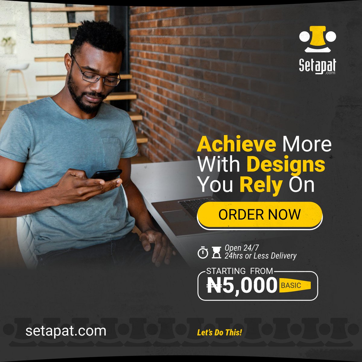 Achieve More With Designs You Rely On

From affordable design packages to reliable delivery, we’re here to empower you to do more with confidence.

Order Now at setapat.com

#graphicdesign #ExceedTheExpected #DesignQuality #Reliable #BuildInPublic #Setapat